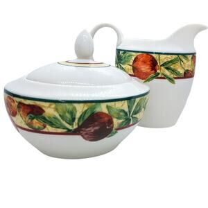 Royal Doulton Augustine Sugar Bowl Creamer Set Discontinued Vintage China